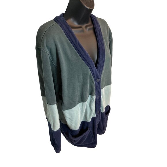 Talbots Vintage V-Neck Cardigan Wide Striped Sweater - Picture 3 of 7